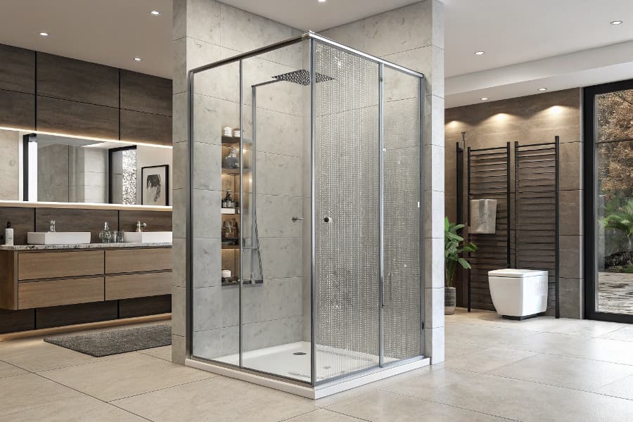 Semi-Frameless Shower Screen